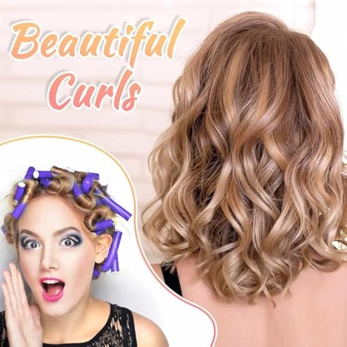 Mclear Heatless Hair Curling Flexible Rods, Magic Foam Rollers, Non Heat Flexi Twist Curling Rods For Long, Short, Medium Hair, Hair Curler Rolls (Multicolor) (Random, Pack of 20) - Image 4